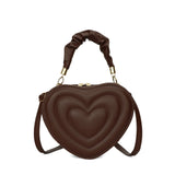 Weiyinxing 2024 Fashion Heart-shaped Lovely Shoulder Bags for Women PU Leather Female Crossbody Bags Vintage Casual Hand Bags