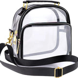 Weiyinxing PVC Ladies Small Handbags Stadium Approved Women Clear Bag Fashion Waterproof Casual Simple Crossbody Shoulder Bags