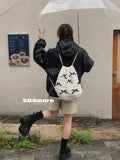Weiyinxing Korean New Sweet Bow Lovely Checkered Cotton Autumn/Winter Backpack Bag Fashion Chic Kawaii Girl Backpacks