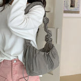 Weiyinxing Fashion Fold Shoulder Bag Vintage Casual Designer Underarm Crossbody Bag Women 2024 New Luxury Handbags High Quality