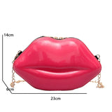 Weiyinxing Designer Women Bags 2024 New Lip Print Women's Shoulder Bag Solid Zipper Messenger Bag Trend Brand Pure Color Handbag