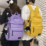 Weiyinxing Capacity Waterproof Woman Backpack Man College Student Travel Rucksack A4 Book Schoolbag For Teenage Girl Boy 2023 New