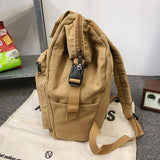 weiyinxing Fashion Women Canvas Knapsack Lovers Shoulder Bag Backpack Simple Schoolbag Men Black Rucksack College School Mochila