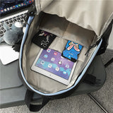 Weiyinxing Female Harajuku College Bag Trendy Fashion Ladies Badge Backpack Men Women Student Bag Girl Boy Travel School Backpack Book