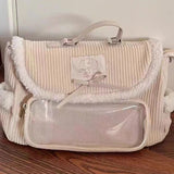 Weiyinxing Trendy Fashion Simple Students Backpacks 2024 New Casual Preppy Shoulder Crossbody Bag Women All Match Sweet Ita Bags