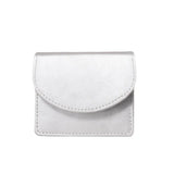 Weiyinxing Version Silver Simple Cover Type Coin Wallet Ins Student Wallet Female Card Bag Short Purses for Women Small Money Bag