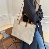 Weiyinxing for Women Corduroy Satchel Shoulder Bags Ladies Totes Crossbody Bag for Women Vintage Shopper Shopping Bags