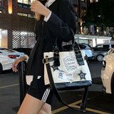 Weiyinxing New Vintage High-capacity Star Canvas Bag Luxury Design Y2k Aesthetic Tote Bags Grunge Harajuku Crossbody Handbags Women