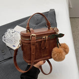 Weiyinxing Design Small Bucket Bags for Women 2024 New Fashion Zip Up Female Handbags Autumn Winter Trendy Crossbody Bags