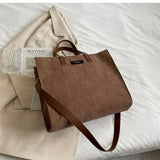Weiyinxing for Women Corduroy Satchel Shoulder Bags Ladies Totes Crossbody Bag for Women Vintage Shopper Shopping Bags