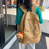 Weiyinxing Spicy Girl Star Backpack Women's Causal Y2k Backpack Fashion High Capacity Japanese Ins Cute Girls' School Bag
