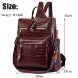 Weiyinxing New ALLIGATOR Pattern Woman Backpack Fashion Ladies Travel Rucksack College Student Bagpack