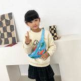 Weiyinxing Kids Waist Pack Children Chest Bag Cute Cartoon Dinosaur Print Coin Purse Boy Girl Fanny Chest Shoulder Messenger Bags