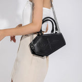 Weiyinxing Women Crossbody Bag Large Capacity Coffin Shape Phone Shoulder Bag Halloween PU Top Handle Bag for Travel Make Up Cosmetic Bag