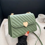 Weiyinxing Trendy Women's Crossbody Bags 2024 New Heart Hasp Design Lightweight Handbags Female Commute Versatile Shoulder Bag