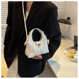 Weiyinxing Denim Shoulder Bag for Women Half Moon Hobos Ladies Small Purse Messenger Bags Fashion Tassel Female Clutch Handbags
