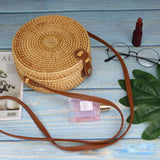 Weiyinxing Woven Women'S Shoulder Bag Round Straw Beach Bags Female Bohemian Handbag Luxury Designer Handmade Crossbody Bag Bali Box