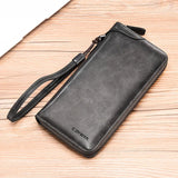 Weiyinxing Men's Long Zipper Wallet High Quality Pu Leather Wallet for Men RFID Blocking Business Clutch Bag Credit Card Holder Purse Man