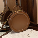 Weiyinxing color Crossbody Bag For Women Round Small Handbag Women Fashion Designer Bags PU Leather Shoulder Bag Female Zipper Purses