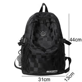 Weiyinxing Women Plaid Leisure School Bag Girl Travel Laptop Student Backpack Female Teenager Book Bags Ladies Nylon College Packet Fashion