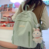Weiyinxing Fashion Female Cute Travel Backpack Lady Nylon Book Bag Girl Kawaii College Backpack Trendy Women Laptop Leisure Student Bag
