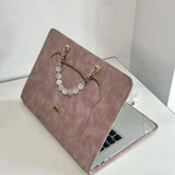 Weiyinxing Sweet All Match Y2k Top-Handle Bags Korean Chic Casual Kawaii Women Handbags Girls Fashion Ins Cute Chain Laptop Case