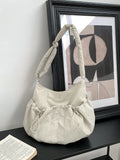 Weiyinxing Edition Nylon Casual Crossbody Bag Fashionable Lazy Style Shoulder Bag Personalized Drawstring High end Pleated Cloud Bag