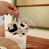 Weiyinxing Small Tent Shape Coin Purses Mini Bag Dot Print Pearl Zipper Coin Pouch Earphone Bag Charm Pendant Wallet Jewelry Bag