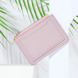 Weiyinxing Ultra-Thin Women Men Credit ID Card Holder PU Leather Zipper Fashion Small Wallet Money Bag Case Coin Purse Clip Organizer