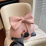 Weiyinxing Big Bow Knot Shoulder Cross Body Bags For Women Girls Velvet Texture PU Leather Messenger Bag 2024 Latest Fashion Handbags