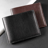 Weiyinxing Leather Slim Short Wallets for Men Card Holders Ultra-thin Money Clips Luxury Designer Mini Men Wallet Driving License Holder