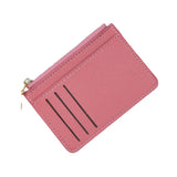 Weiyinxing Ultra-Thin Women Men Credit ID Card Holder PU Leather Zipper Fashion Small Wallet Money Bag Case Coin Purse Clip Organizer