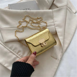 Weiyinxing Style Fashion Women'S One Shoulder Crossbody Bag Classic Small Square Bag Girls' Mini Simple Wallet Lipstick Pocket