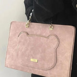 Weiyinxing Sweet All Match Y2k Top-Handle Bags Korean Chic Casual Kawaii Women Handbags Girls Fashion Ins Cute Chain Laptop Case