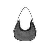 Weiyinxing Diamonds PU Leather Crossbody Bags for Women Summer Shoulder Handbags Female Solid Color Cross Body Bag