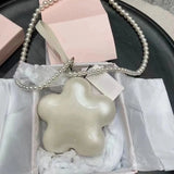 Weiyinxing Pearl Acrylic Evening Bags Designer Luxury Clutch Purse Cute Women Wallet Shell Chains Shoulder Wedding Party Box Handbag