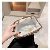 Weiyinxing Blue Clutch Bag Women Bling Sequin Purses and Handbag Diamonds Women's Wallet Chain Shoulder Female Party Clutch