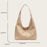 Weiyinxing Shoulder Tote Bag Sets For Women Pure Color Large Capacity Shopping Totes With Small Pouch 2024 Winter New Casual Shoppers