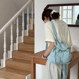 Weiyinxing nylon Women backpacks Ladies school bags Large Capacity Travel Light Drawstring Backpack student rucksack Daypack