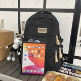 Weiyinxing Capacity Trendy Girl Boy Travel Badge School Bag Cool Men Women Leisure BookBag Ladies College Backpack Fashion Male Female