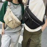 Weiyinxing Lady Waist Bag Casual Nylon Waist packs And Phone Pack Large capacity Belt Bags New Student Shoulder Crossbody Chest Bag