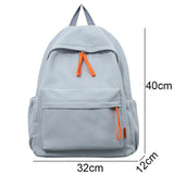 Weiyinxing Girl Boy Brown Nylon School Bag Women Solid Color Laptop College Backpack Female Leisure Travel Book Bag Ladies Men Fashion