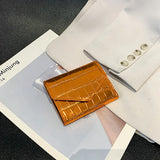 Weiyinxing New Fashion Stone Pattern Laser Wallet Women Coin Purse Mini Multi Card Carrying Card Bag High Capacity Card Holders