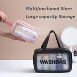 Weiyinxing Women Travel Storage Bag Cosmetic Bag Makeup Bag Travel Organizer Bags Waterproof Washbag Transparent Cosmetic Cases