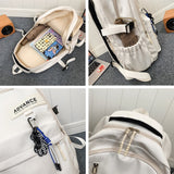 Weiyinxing 2023 Women Backpack Female Waterproof Nylon Travel Bag Large Capacity Kawaii Schoolbag For Teenage Girl Boy Student Bookbag