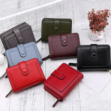 Weiyinxing Women Wallets 2024 New Luxury Brand Red Black Small Mini Coin Purse Hasp Card Holder Lady Wallet Zipper Female Leather Buckle