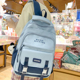 Weiyinxing Kawaii Fashion Nylon Waterproof Laptop Student Book Bag Women College Backpack Girl School Bags Female Travel Cute Trendy