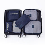 Weiyinxing Set Packing Cubes Organizer Bags For Travel Storage Makeup Luggage Drawstring Bag Bathroom Organizer Clothes Storage