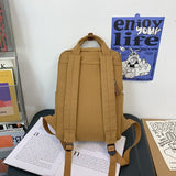Weiyinxing Female Canvas White Laptop Ladies Vintage College Backpack Male Girl Travel Boy Leisure Retro Book Men Women School Bags