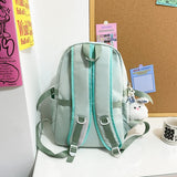 Weiyinxing Women's Backpack Solid Color Female Multi-pocket Big Woman Travel Bag High Quality Schoolbag for Teenage Girl Boy Book Knapsack